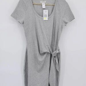 l*Space Abalone Mini Ruched Shirt Dress in Gray Size S